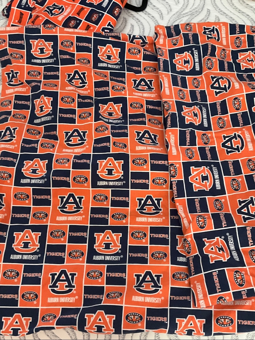 Auburn University Tigers Orange & Navy Logo pillow shams large